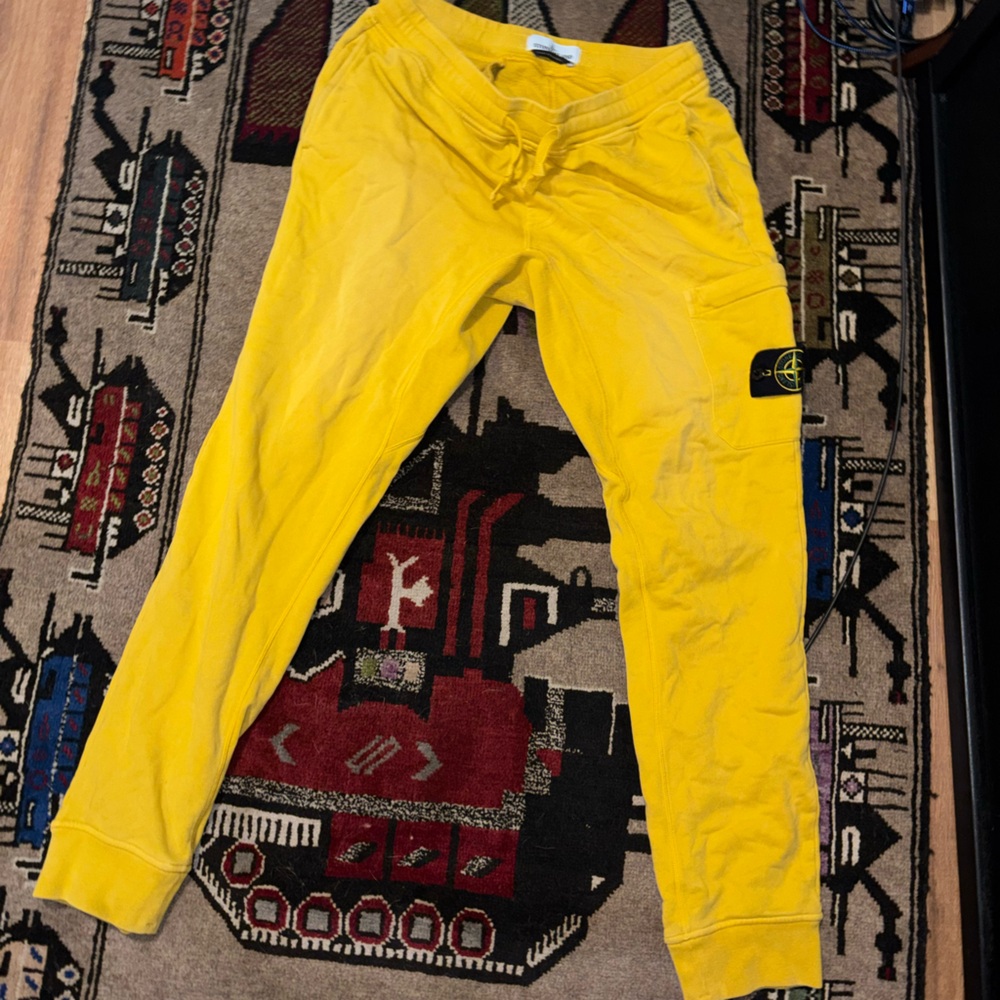 Stone Island Mustard Yellow Joggers